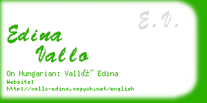 edina vallo business card